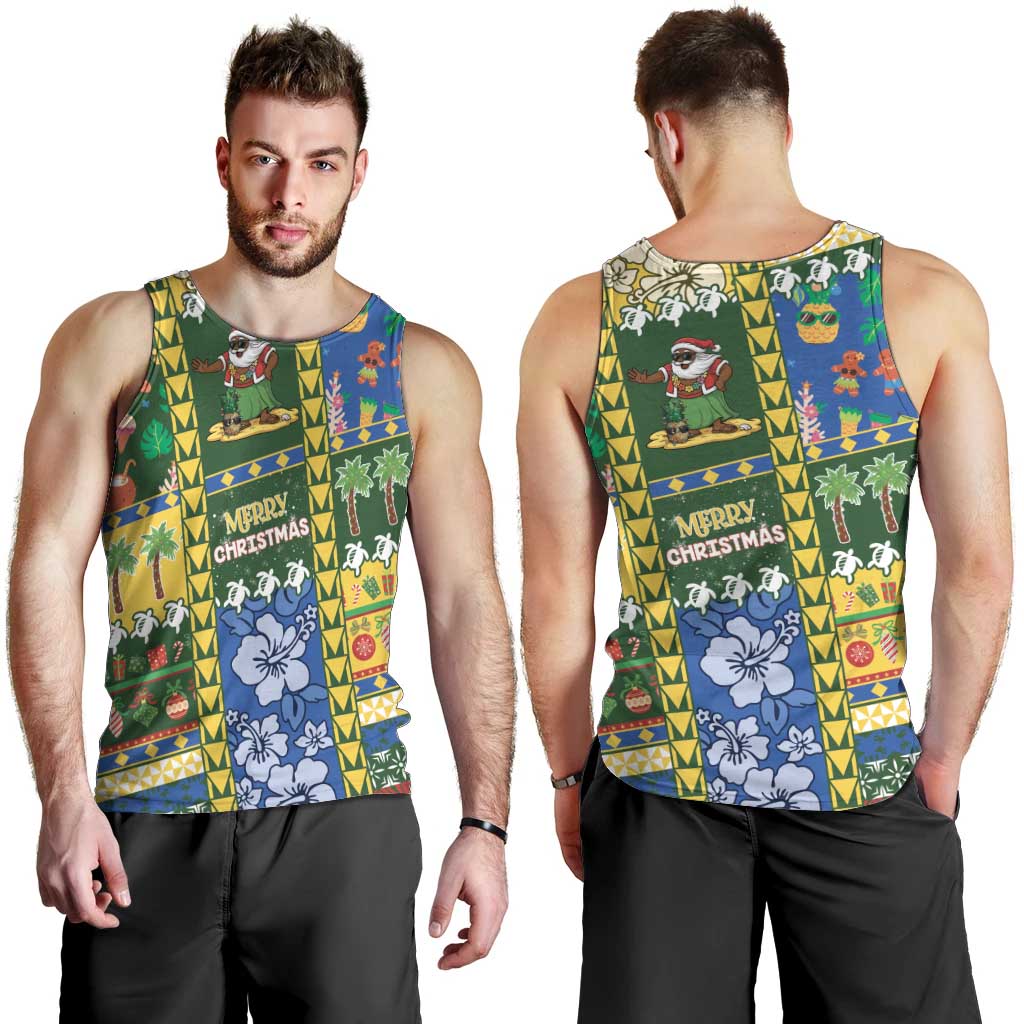 Solomon Islands Christmas Men Tank Top Festive Beach Vibes LT05 - Polynesian Pride