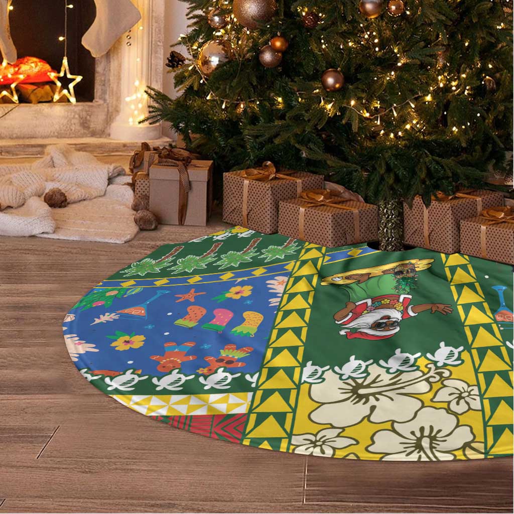 Solomon Islands Christmas Tree Skirt Festive Beach Vibes - Polynesian Pride