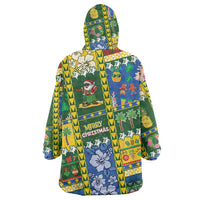 Solomon Islands Christmas Wearable Blanket Hoodie Festive Beach Vibes LT05 - Polynesian Pride