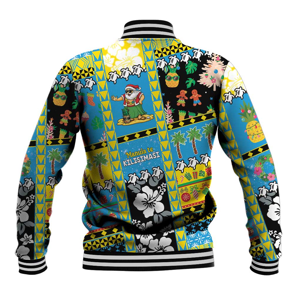Tuvalu Christmas Baseball Jacket Festive Beach Vibes - Polynesian Pride