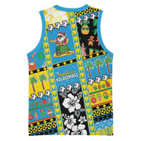 Tuvalu Christmas Basketball Jersey Festive Beach Vibes - Polynesian Pride
