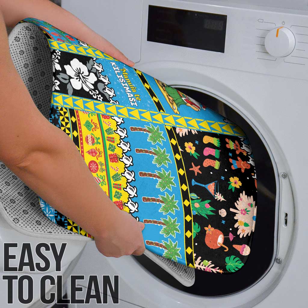 Tuvalu Christmas Bathroom Set Festive Beach Vibes - Polynesian Pride