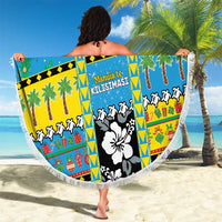 Tuvalu Christmas Beach Blanket Festive Beach Vibes - Polynesian Pride