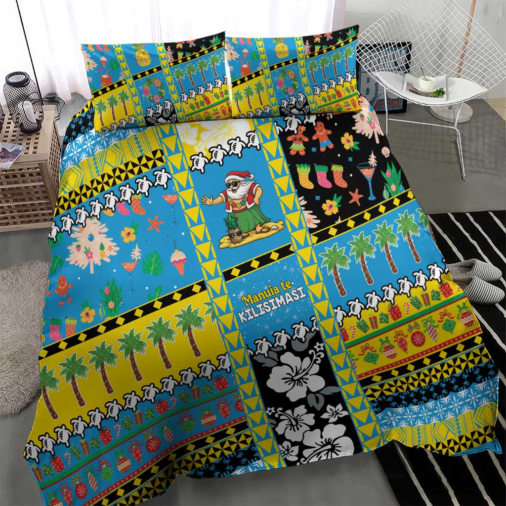 Tuvalu Christmas Bedding Set Festive Beach Vibes - Polynesian Pride