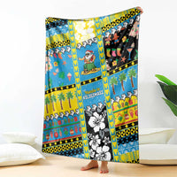 Tuvalu Christmas Blanket Festive Beach Vibes - Polynesian Pride