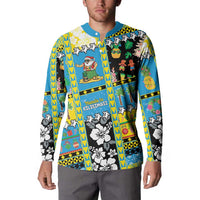Tuvalu Christmas Button Sweatshirt Festive Beach Vibes - Polynesian Pride