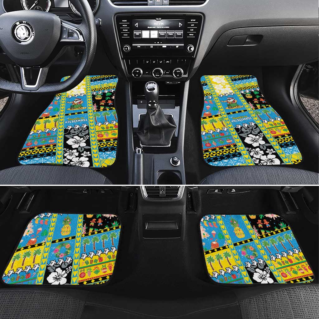 Tuvalu Christmas Car Mats Festive Beach Vibes - Polynesian Pride