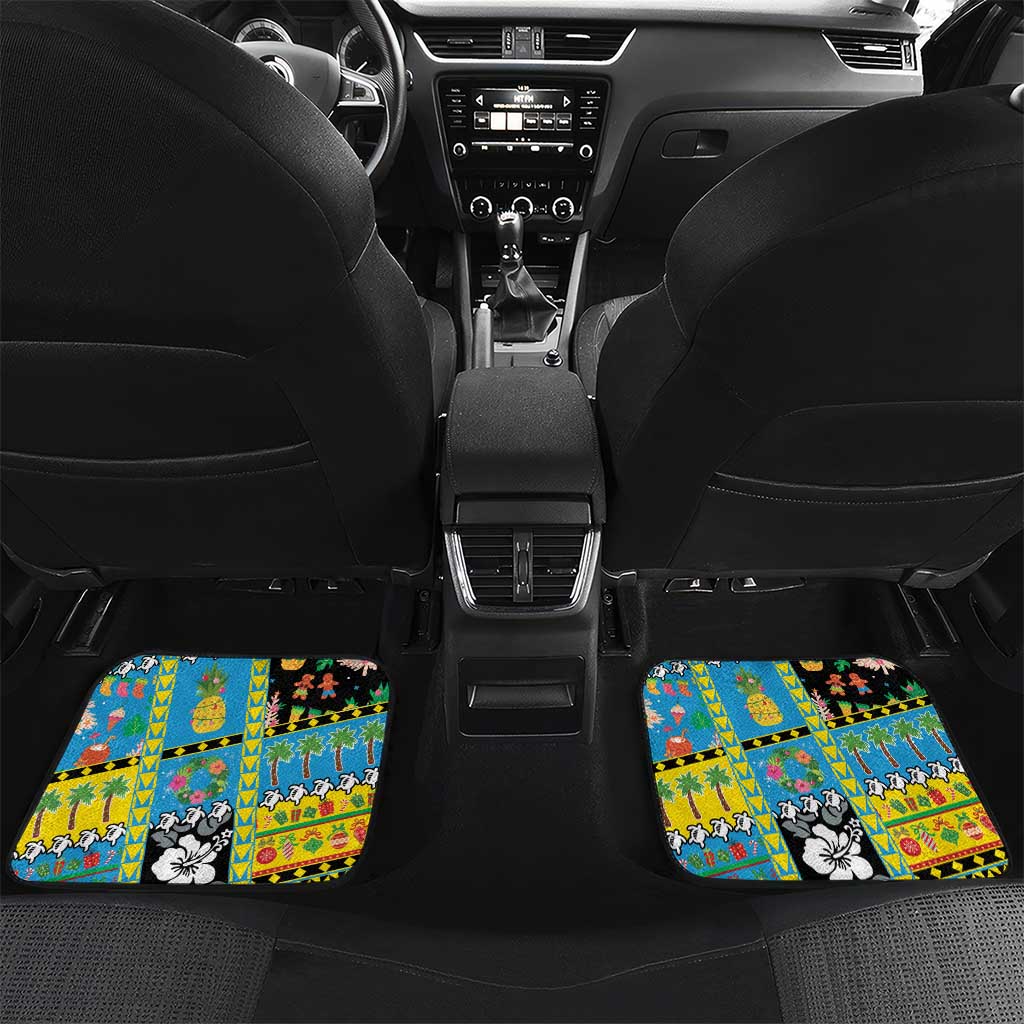 Tuvalu Christmas Car Mats Festive Beach Vibes - Polynesian Pride
