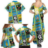 Tuvalu Christmas Family Matching Summer Maxi Dress and Hawaiian Shirt Festive Beach Vibes - Polynesian Pride