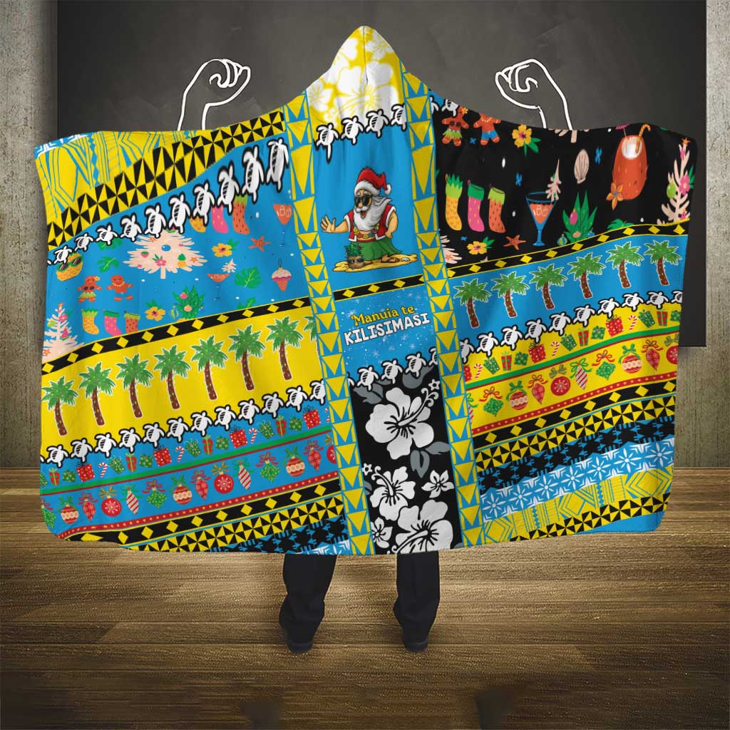 Tuvalu Christmas Hooded Blanket Festive Beach Vibes - Polynesian Pride