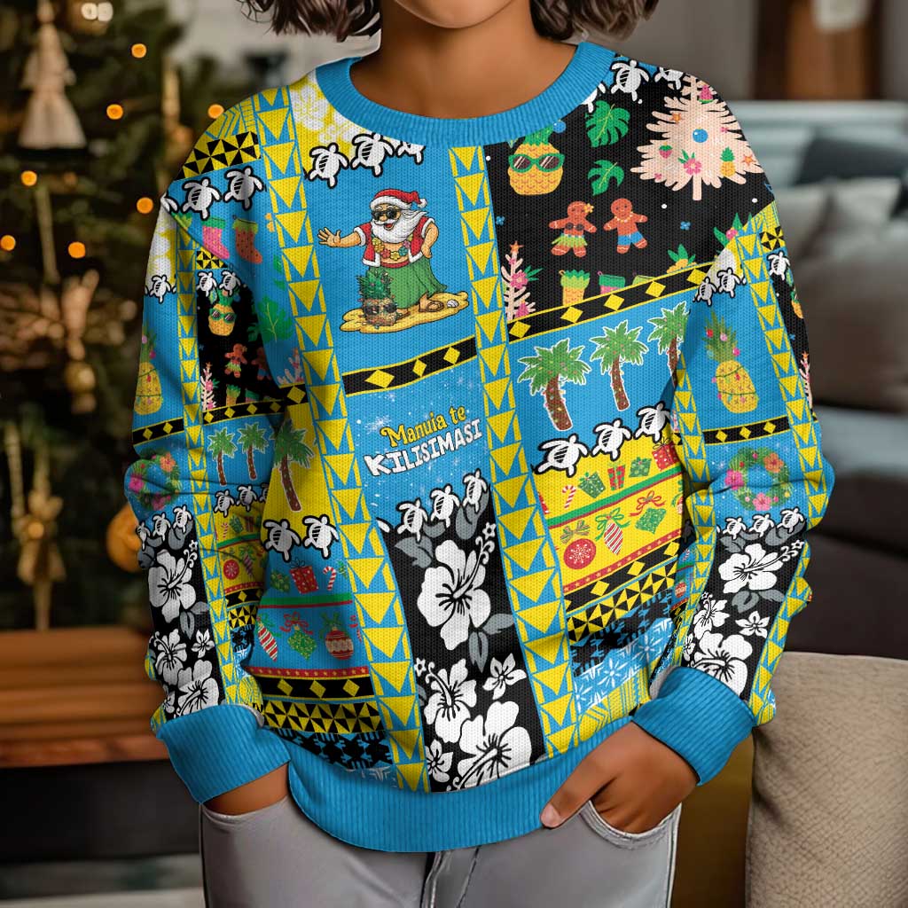 Tuvalu Christmas Kid Ugly Christmas Sweater Festive Beach Vibes - Polynesian Pride