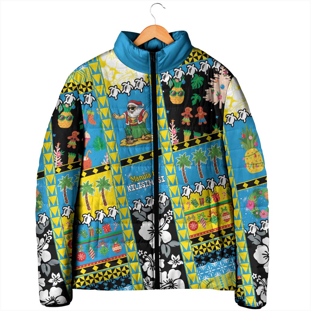 Tuvalu Christmas Padded Jacket Festive Beach Vibes - Polynesian Pride