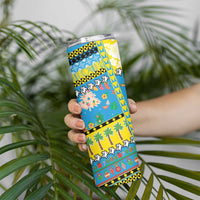 Tuvalu Christmas Skinny Tumbler Festive Beach Vibes - Polynesian Pride