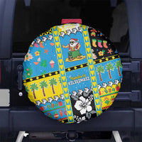Tuvalu Christmas Spare Tire Cover Festive Beach Vibes - Polynesian Pride