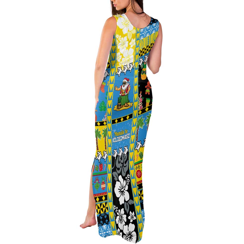Tuvalu Christmas Tank Maxi Dress Festive Beach Vibes - Polynesian Pride
