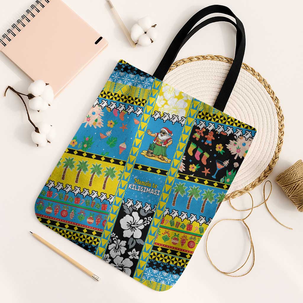 Tuvalu Christmas Tote Bag Festive Beach Vibes - Polynesian Pride