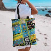 Tuvalu Christmas Tote Bag Festive Beach Vibes - Polynesian Pride