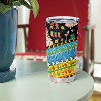 Tuvalu Christmas Tumbler Cup Festive Beach Vibes - Polynesian Pride