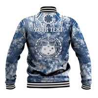 Samoa 685 Baseball Jacket Polynesian Pattern Tie Dye Style LT05 - Polynesian Pride