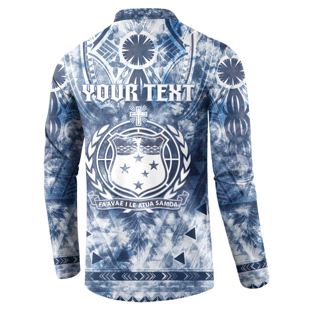 Samoa 685 Button Sweatshirt Polynesian Pattern Tie Dye Style LT05 - Polynesian Pride