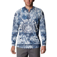 Samoa 685 Button Sweatshirt Polynesian Pattern Tie Dye Style LT05 - Polynesian Pride