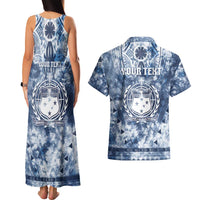 Samoa 685 Couples Matching Tank Maxi Dress and Hawaiian Shirt Polynesian Pattern Tie Dye Style LT05 - Polynesian Pride