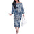 Samoa 685 Family Matching Off The Shoulder Long Sleeve Dress and Hawaiian Shirt Polynesian Pattern Tie Dye Style