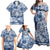 Samoa 685 Family Matching Off Shoulder Maxi Dress and Hawaiian Shirt Polynesian Pattern Tie Dye Style