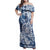 Samoa 685 Family Matching Off Shoulder Maxi Dress and Hawaiian Shirt Polynesian Pattern Tie Dye Style