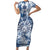 Samoa 685 Family Matching Short Sleeve Bodycon Dress and Hawaiian Shirt Polynesian Pattern Tie Dye Style