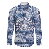 Samoa 685 Family Matching Tank Maxi Dress and Hawaiian Shirt Polynesian Pattern Tie Dye Style