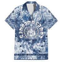 Samoa 685 Hawaiian Shirt Polynesian Pattern Tie Dye Style LT05 Blue - Polynesian Pride
