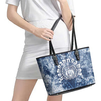 Samoa 685 Leather Tote Bag Polynesian Pattern Tie Dye Style LT05 - Polynesian Pride