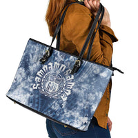 Samoa 685 Leather Tote Bag Polynesian Pattern Tie Dye Style LT05 - Polynesian Pride