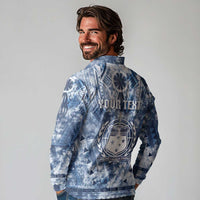 Samoa 685 Long Sleeve Polo Shirt Polynesian Pattern Tie Dye Style LT05 - Polynesian Pride