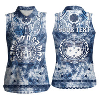 Samoa 685 Women Sleeveless Polo Shirt Polynesian Pattern Tie Dye Style LT05 - Polynesian Pride