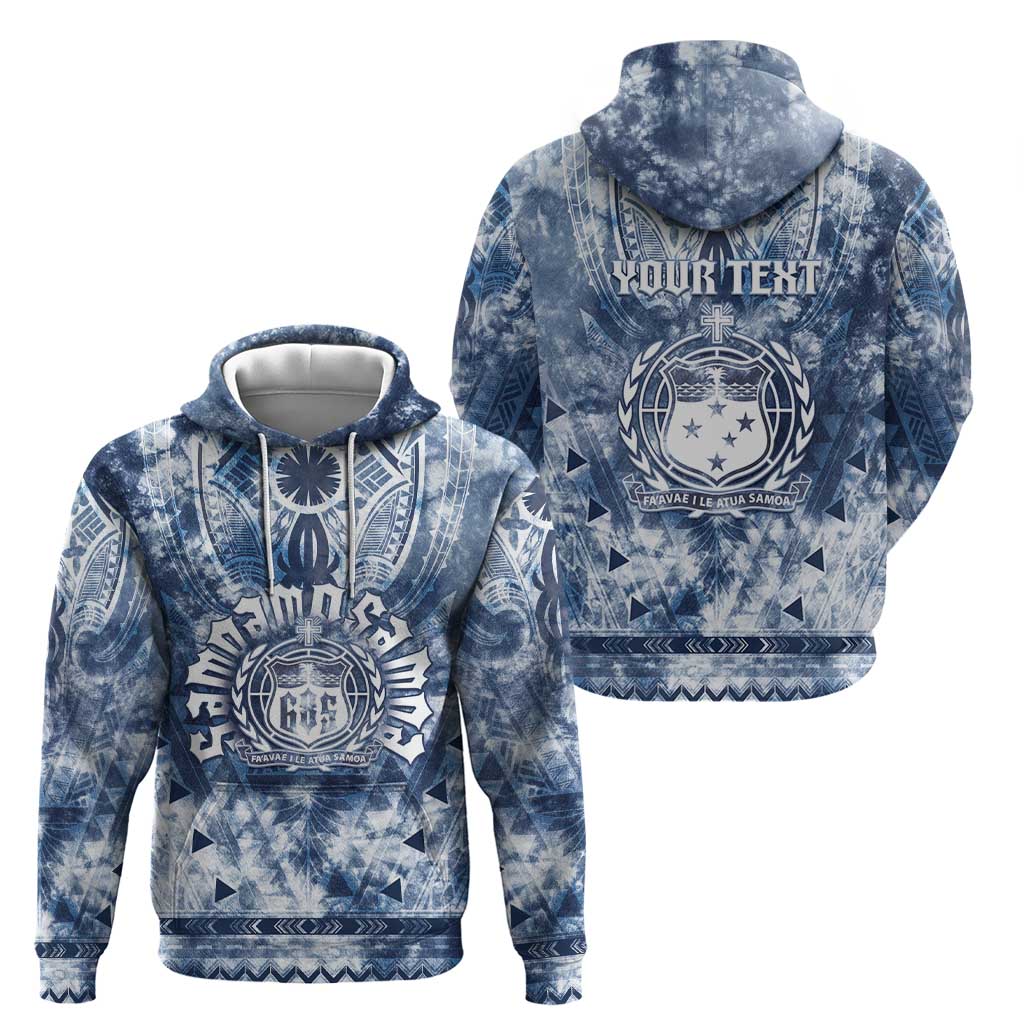 Samoa 685 Zip Hoodie Polynesian Pattern Tie Dye Style