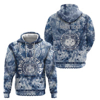 Samoa 685 Zip Hoodie Polynesian Pattern Tie Dye Style