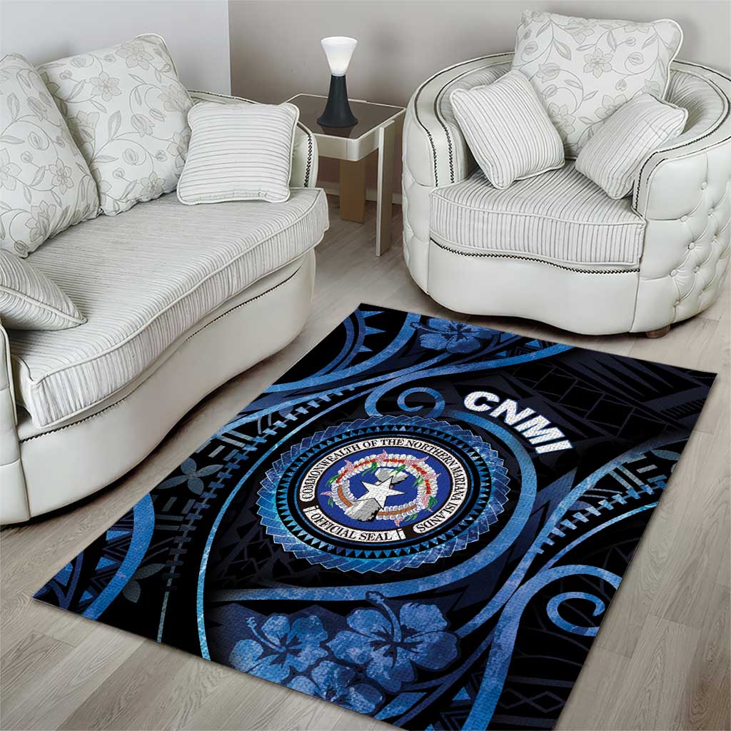 Northern Mariana Islands Area Rug Ocean Floral Pattern LT05