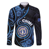 Personalized Northern Mariana Islands Family Matching Off Shoulder Maxi Dress and Hawaiian Shirt Ocean Floral Pattern