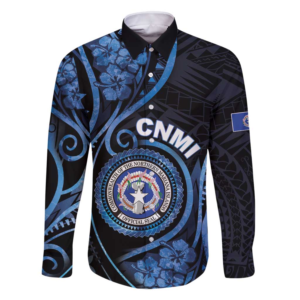 Personalized Northern Mariana Islands Family Matching Off Shoulder Short Dress and Hawaiian Shirt Ocean Floral Pattern