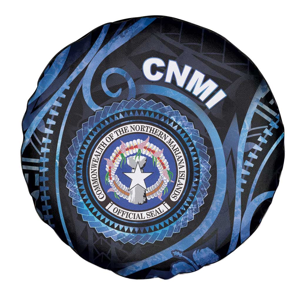 Northern Mariana Islands Spare Tire Cover Ocean Floral Pattern LT05