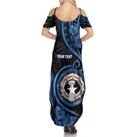 Personalized Northern Mariana Islands Summer Maxi Dress Ocean Floral Pattern