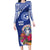 Hafa Adai Northern Mariana Islands Family Matching Long Sleeve Bodycon Dress and Hawaiian Shirt Polynesian Tribal Pattern