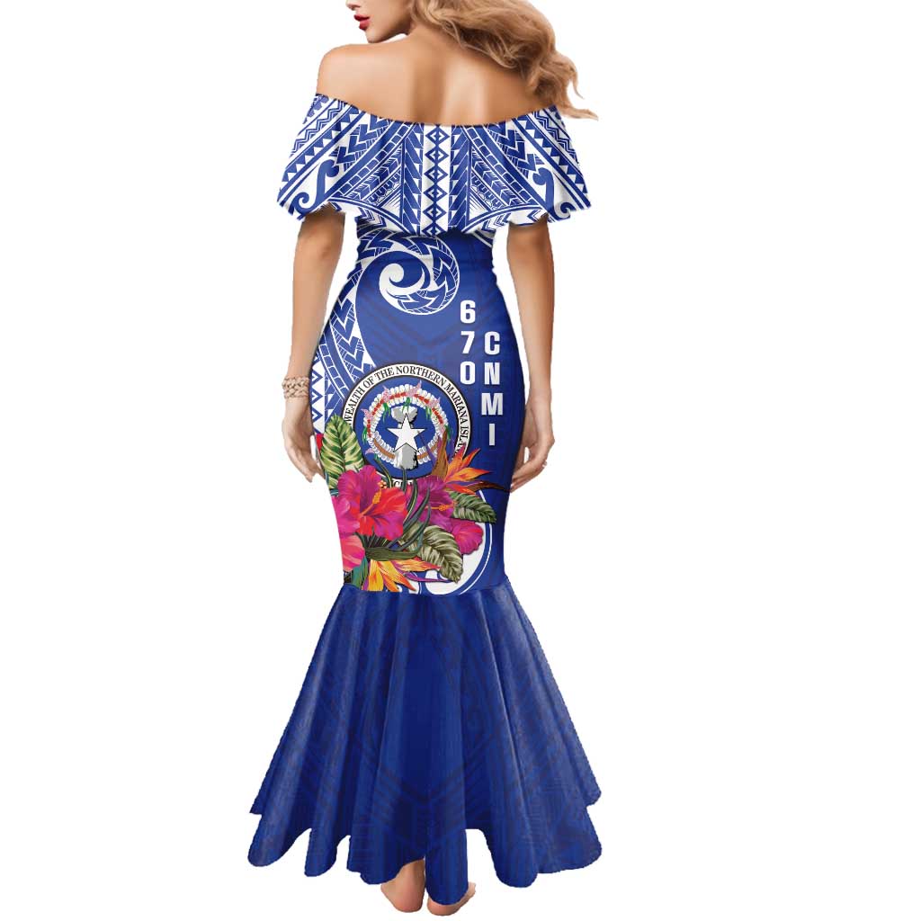 Hafa Adai Northern Mariana Islands Family Matching Mermaid Dress and Hawaiian Shirt Polynesian Tribal Pattern