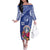 Hafa Adai Northern Mariana Islands Family Matching Off The Shoulder Long Sleeve Dress and Hawaiian Shirt Polynesian Tribal Pattern