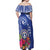 Hafa Adai Northern Mariana Islands Off Shoulder Maxi Dress Polynesian Tribal Pattern