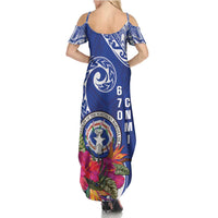 Hafa Adai Northern Mariana Islands Summer Maxi Dress Polynesian Tribal Pattern