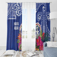 Hafa Adai Northern Mariana Islands Window Curtain Polynesian Tribal Pattern LT05