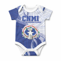 Personalized Northern Mariana Islands Baby Onesie CNMI Seal LT05 Blue - Polynesian Pride